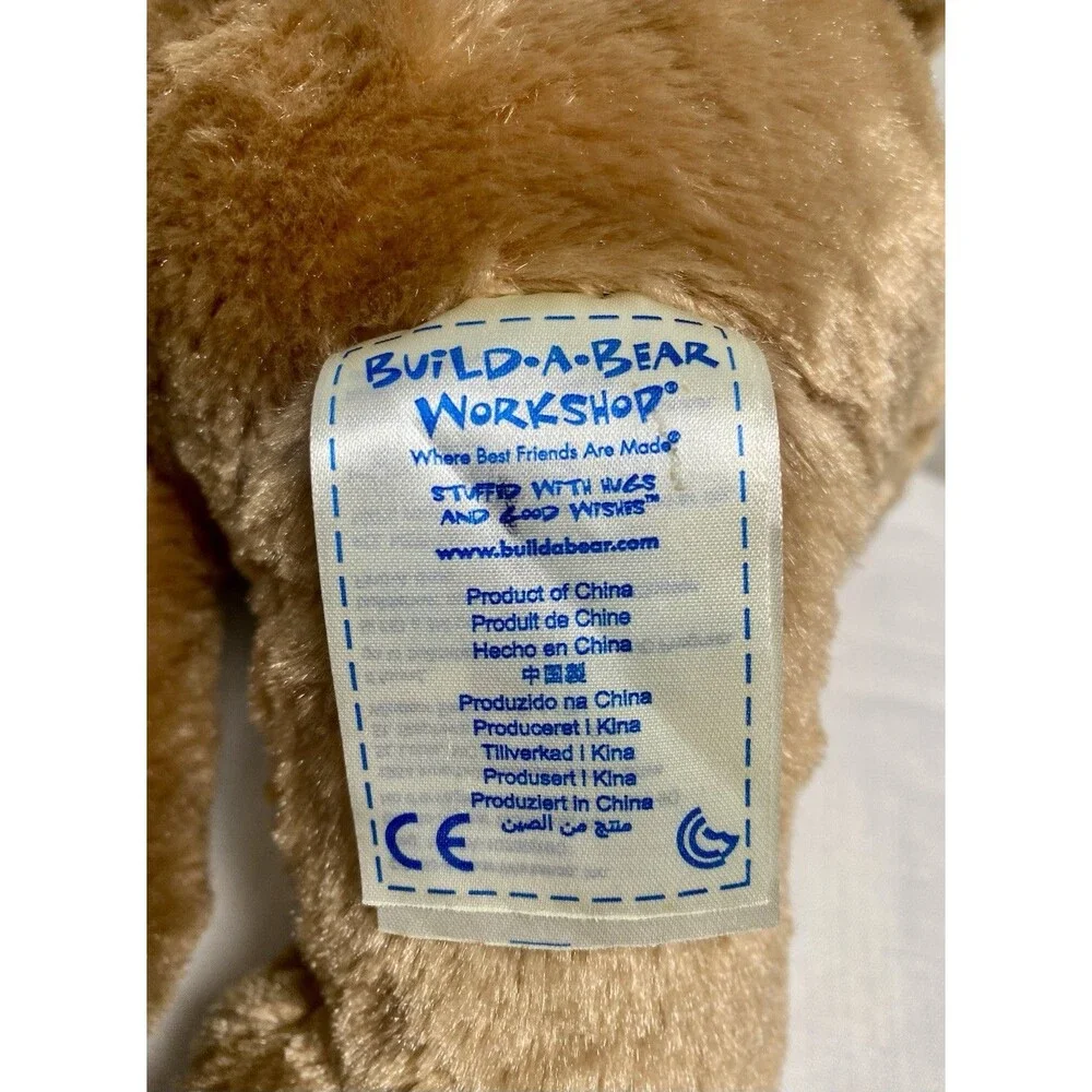 Build a Bear Puppy Dog Dark and Light Brown BAB Black Nose and Eyes 11 Inch